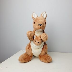 Kanga and Roo Super Soft Ty Beanie Buddy "POUCH" the kangaroo and joey 2000 Y2K